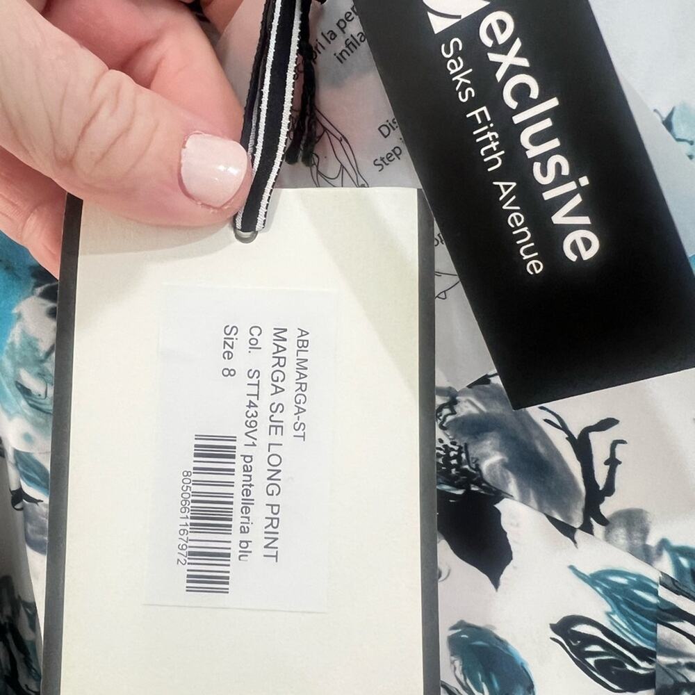 NWT Chiara Boni La Petite Robe Marga gathered floral gown, size 8 - Picture 8 of 12